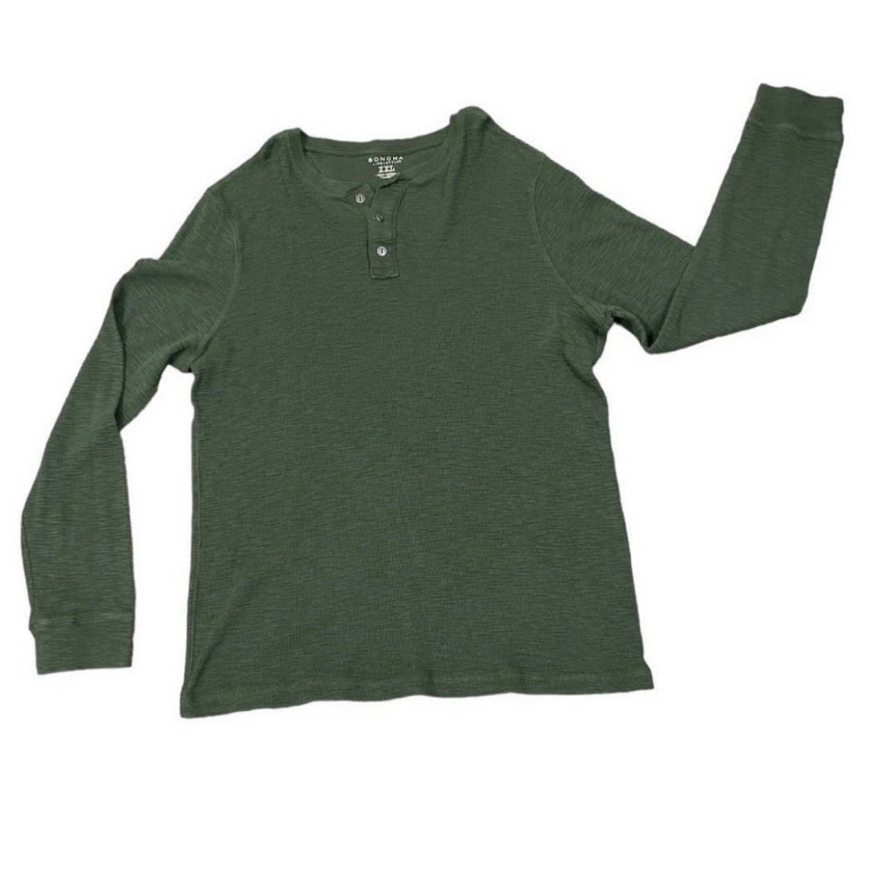 Sonoma Life & Style XXL Long Sleeve Waffle Shirt